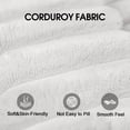 thumbnail image 3 of Sailvan Ottoman, Foot Stool Sofa Ottoman for Living Room & Bedroom, No Assembly Required, Plush Corduroy Fabric, Beige, 3 of 7
