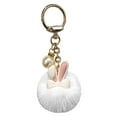 thumbnail image 2 of Cute Bunny Keychain under $5! kkbbma Cute Bunny Keychain with Metal Hook, Soft Puffy Bag Charm for Car Keys and Backpack, 2 of 6