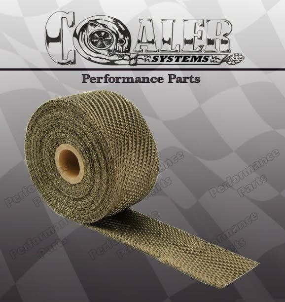 BLACK HIGH TEMPERATURE HEADER MANIFOLD EXHAUST WRAP ROLL 2/" 2x50 2/"x50 2 x 50