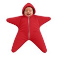 thumbnail image 2 of Takafot Baby Starfish Onesie, Thick Imitation Fleece Starfish Newborn Romper, Infant Footie Jumpsuit Winter Warm Outfits, 2 of 9
