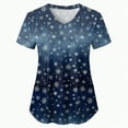 thumbnail image 5 of Towmus Christmas Scrub Tops Women Plus Size Scrub Shirt Nurse Uniforms Xmas Print V-Neck Tunic Tops with Pockets S-3XL, 5 of 5