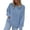 C-Blue217, variant on DHFJKG Women's Knitted Pullover Sweater Solid Color Crew Neck Long Sleeved Loose Fit Top Knitwear Rope Oversized Cozy Tops