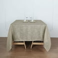 thumbnail image 3 of BalsaCircle 72" x 72" Beige Faux Burlap Table Overlay Premium Polyester Wedding Party Tablecloth, 3 of 6