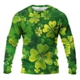 thumbnail image 3 of Camisa Del Día de San Patricio Hombres de Manga Larga de Manga Larga Cuello Redondo Tops Casuales Camisetas Camisetas Ropa para Fiesta Festival Vacaciones Viajes Calle Uso Diario, 3 of 6