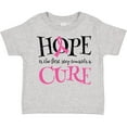 thumbnail image 3 of Inktastic Breast Cancer Hope Quote Girls Toddler T-Shirt, 3 of 5