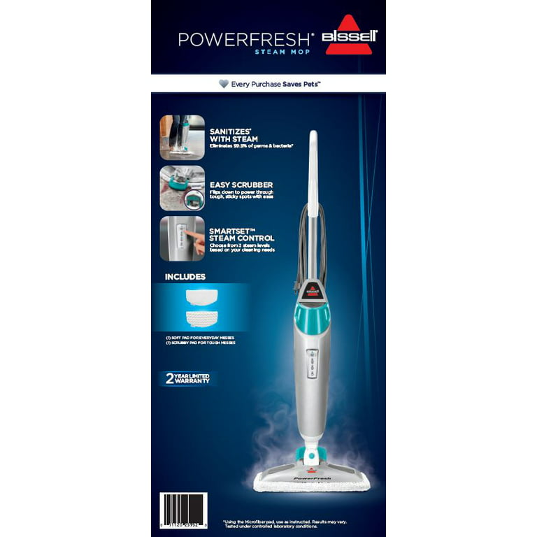 Bissell PowerFresh Bagless Steam Mop 12 amps Standard White - Ace