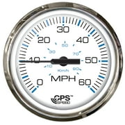 Faria 33850 Chesapeake Stainless Steel Tachometer (7000 RPM) with SystemCheck Indicator (Johnson/Evinrude Outboard) Gas - 4", White