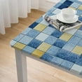 thumbnail image 4 of BANET Rectangle Tablecloth, Vinyl Tablecloth with Flannel Backing Waterproof Table Cloth, Spill Proof Picnic Table Cover for Outdoor/Indoor/Camping/Dining(Blue Plaid) white, 4 of 7