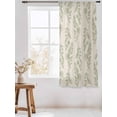 thumbnail image 3 of Sheer Curtains 72 Inches Long, Green Botanical Semi Sheer Curtains Light Filtering Window Treatment, Pastoral Elegant Spring Floral Rustic Privacy Voile Drapes for Living Room Bedroom 52x72 Inch, 3 of 7