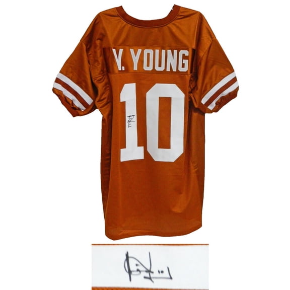 Vince Young Signed Brown Custom Jersey