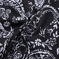 thumbnail image 2 of Gibobby pantalones siameses de pierna ancha Mono corto con dobladillo con volantes y cinturón de manga suelta con cuello en V y estampado floral para mujer(Negro， XL), 2 of 5