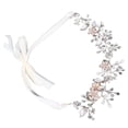 thumbnail image 4 of <p>Bridal  Headband Bridal  Headband Exquisite Flower Leaf Design Soft Ribbon Headpiece For Wedding Birthday Party</p>, 4 of 7