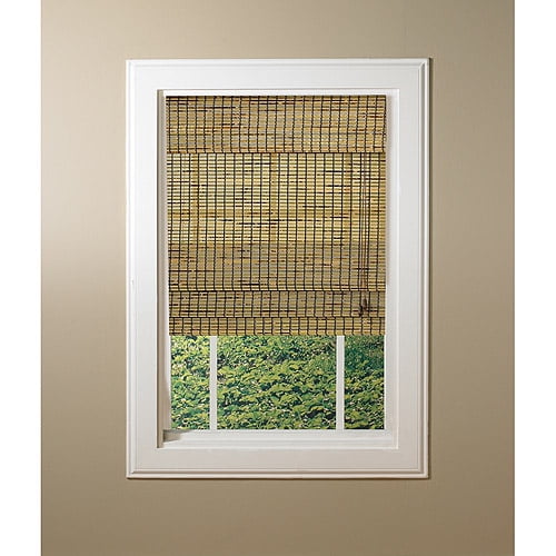Deluxe Burnt Bamboo Roman Shade, 23" x 72"