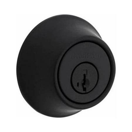 Kwikset Matte Black SmartKey Deadbolt 2-3/4 in.