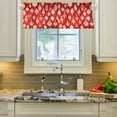 thumbnail image 2 of Yayeee Kitchen Valance Rod Pocket 54" x 18" Living Room Window Curtain, Orange Christmas Ornaments Pattern, 2 of 6