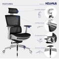 thumbnail image 6 of NOUHAUS Rewind Ergonomic Office Chair with Retractable Leg Rest, Lumbar Support, Mesh Back, 360° Swivel, Wheels, 6 of 8