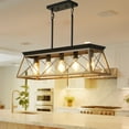 thumbnail image 6 of Farmhouse Rectangular 5-Light Pendant Lighting for Kitchen Island, Bar, Office, 6 of 7