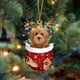 thumbnail image 1 of Fiudx Adornos Navideños Divertidos con Forma de Perro, Adorables Diseños de Gorro y Calcetín, Material Plástico Duradero, Adornos Festivos para El Árbol, Versátiles Opciones para Colgar, Decoración N, 1 of 2