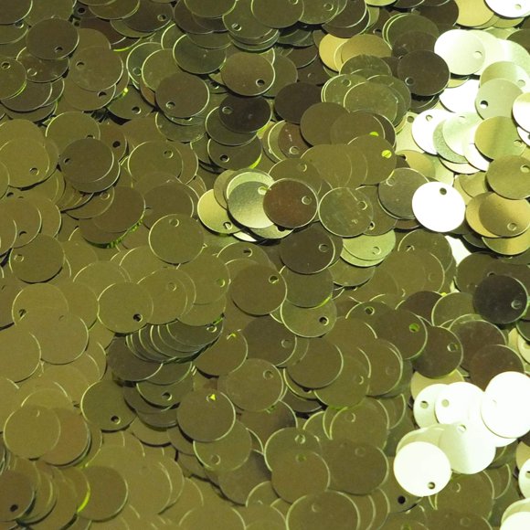 Trou Moyen Plat de 10 mm Sequins Vert Lime Métallisé Fabriqué en USA