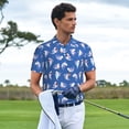 thumbnail image 3 of Balery Cute Shark Camisa Polo de Hombre con Estampado, de Manga Corta y Tejido Medio, Camisa Tipo Golf Polo-Small, 3 of 6