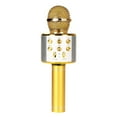 thumbnail image 1 of ZheElen Microphone Réduction de Bruit Rechargeable Karaoké Microphone Sans Fil Portable LED Micro, Or, 1 of 7
