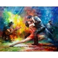 thumbnail image 2 of Haenraets, Willem 14x12 Gold Ornate Wood Framed with Double Matting Museum Art Print Titled - Dance with me, 2 of 4