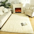 thumbnail image 2 of YJ.GWL Soft Area Rugs Fluffy Shag Rug Plush Carpet for Bedroom Living Room Nursery Home Decor,3'x5',Yellow, 2 of 6