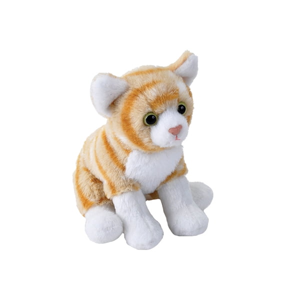 Wild Republic Pocketkins Eco Orange Tabby Cat, Stuffed Animal, 5 Inches, Plush Toy, Made from Recycled Materials, Eco Friendly