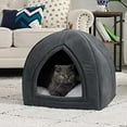 thumbnail image 5 of Camas para gatos para gatos de interior, cama cueva para gatos, casa para gatos, tienda de campaña para gatos con almohada acolchada lavable extraíble, camas para gatitos, cabaña para gatos, cama, 5 of 5