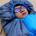thumbnail image 2 of Saco de dormir a prueba de viento para acampar al aire libre, manta cálida para dormir (azul) Likrtyny Para estrenar, 2 of 9