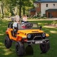 thumbnail image 2 of GloryStar 24V 2-Seater Electric Ride On Truck with Remote Control, 2WD/4WD Switchable, 4-Wheeler Vehicle for Toddlers with Storage Trunk, Spring Suspension, LED Lights & Music, 2 of 7