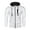 White, variant on Mens Hoodie Jacket Zip Up Slim Fit Sweatshirt Drawstring Long Sleeve Coats Fall Casual Hooded Outwear Outdoor Running Sports Coat Today Sales Red,XXXL