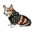 thumbnail image 7 of Disketp Patriotic USA Butterfly Art Dog Hoodie Dog Clothes with Hat, Pet Winter Clothes Warm Hoodies Coat for Small Dogs-X-Large, 7 of 7
