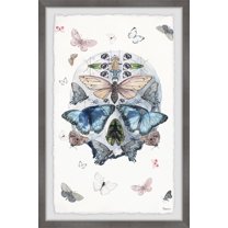 Parvez Taj Blooming Butterfly Skull Framed Wall Art