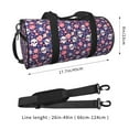 thumbnail image 2 of Pofeuu white Skull Flower Print Travel Duffel Bag,Sports Tote Gym Bag,Shoulder Weekender Overnight Bag for Women Gym Bag, 2 of 6