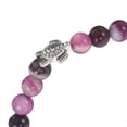 thumbnail image 4 of Pulsera elástica de tortuga marina con cuentas de piedra natural morada para mujer. Joya con dije de piedra para fiestas, festivales o uso diario., 4 of 7
