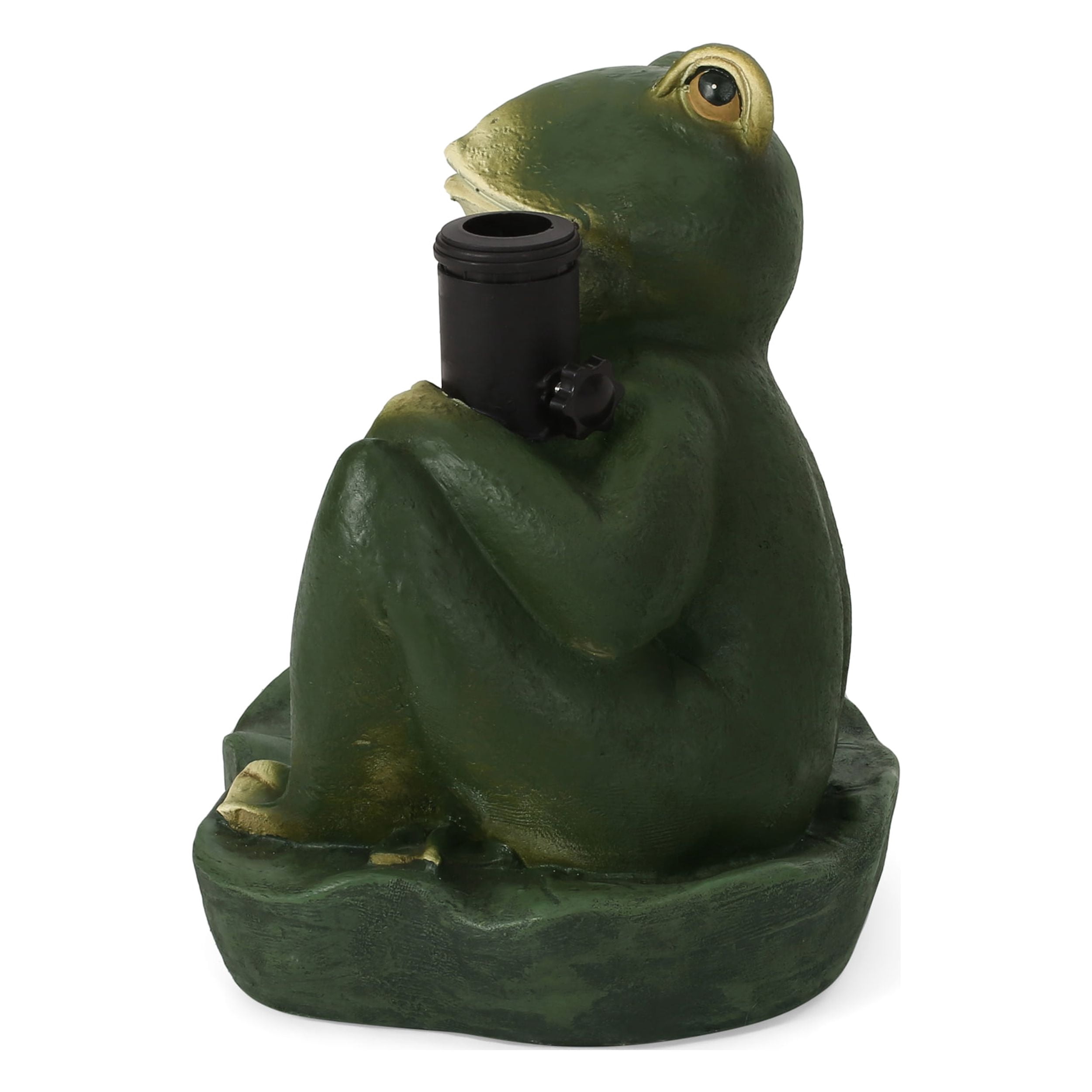 Ziggy Outdoor Frog Umbrella Base, Green