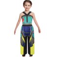thumbnail image 4 of 2PC Girls Pop Singer Stage Costume Halloween T-Shirt Shorts Set, Size 5-6Y, 4 of 7