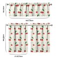 thumbnail image 6 of Kitchen Curtains 36 Inch Short - 3 Panel Set Cherry Print, Rod Pocket Window Curtains 100% Polyester, Sweet Fruit Valance for Farmhouse, Cafe, Living Room, Bedroom, Easy Wash, 6 of 6
