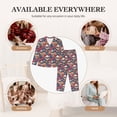thumbnail image 7 of Kdxio colorful Skull rose Women's Pajama Sets Long Sleeve Button Down Sleepwear Nightwear Soft Pjs Lounge Sets-Large, 7 of 7