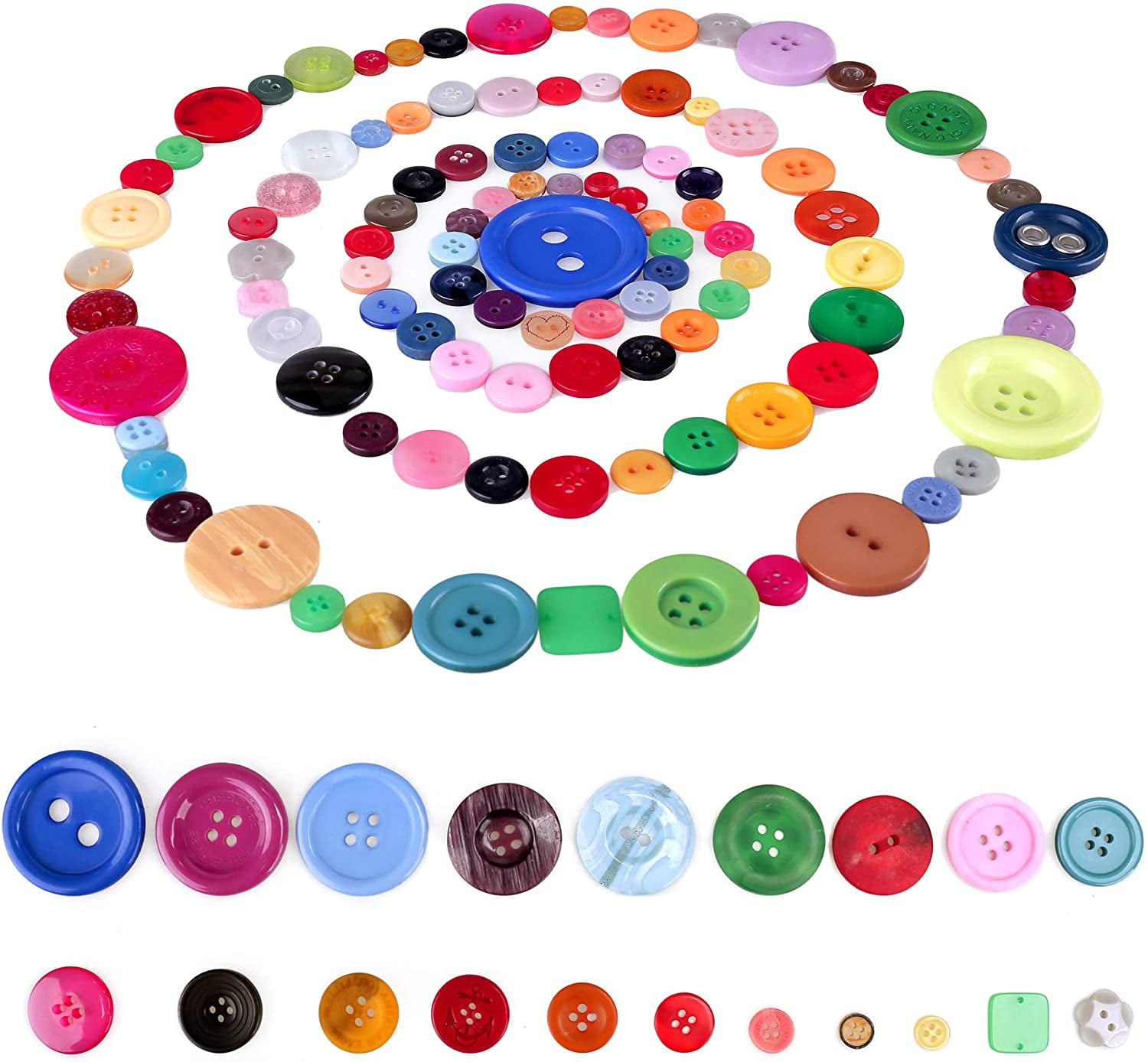 Felt Buttons, 1.5 Inch, Colorful Buttons for Sewing and Scrapbooking  Projects, Kids Crafts Activities, Preschool Math Manipulatives 