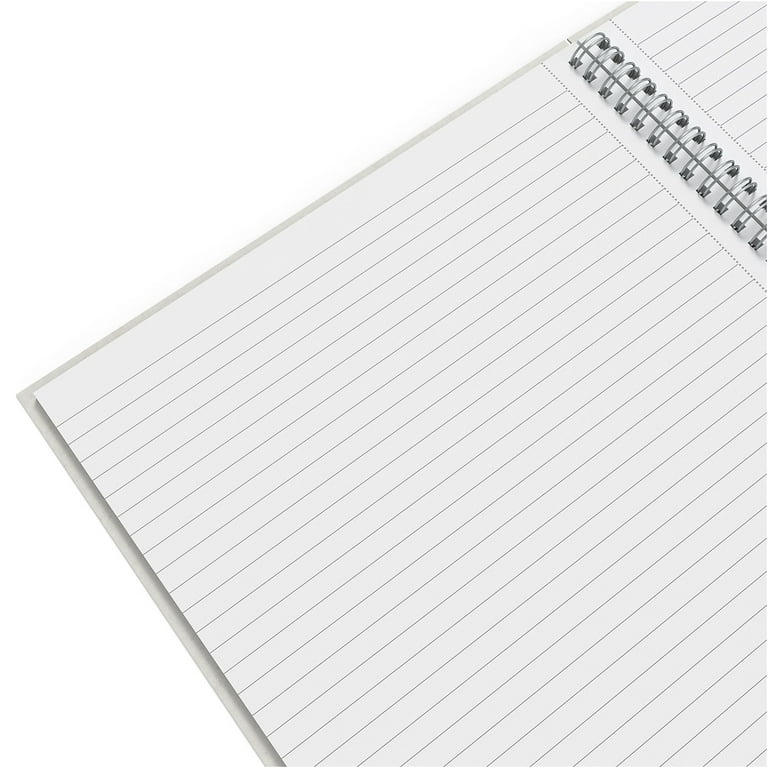 Wirebound Soft-Cover Notebook, 1-Subject, Narrow Rule, Black Cover, (80) 11 x 8.5 Sheets