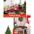 thumbnail image 6 of Round Tablecloth with Elastic Christmas Tree Winter Snowflake Red Black Plaid Waterproof Table Cover Wipeable Fitted Table Cloths for 45"-54" Round Tables Dining Kitchen Indoor Outdoor Use, 6 of 6