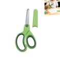 thumbnail image 4 of Left-Handed Kids Student Scissors, Stainless Steel Blunt Round Tip School Scissors with Protective Safety Sleeve, Portable Small Craft Scissors for Students Art Projects, 4 of 4