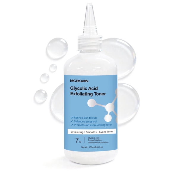 Glycolic Acid Exfoliating Toner 7% Glycolic Acid Fragrance-Free Face and Neck Care 8.45 Fl Oz