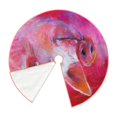 thumbnail image 3 of Salouo Pink Pig Christmas Tree Skirt 48" Farmhouse Christmas Decorations Snowman Xmas Tree Skirt Tree Mat for Holiday Party Decor, 3 of 8