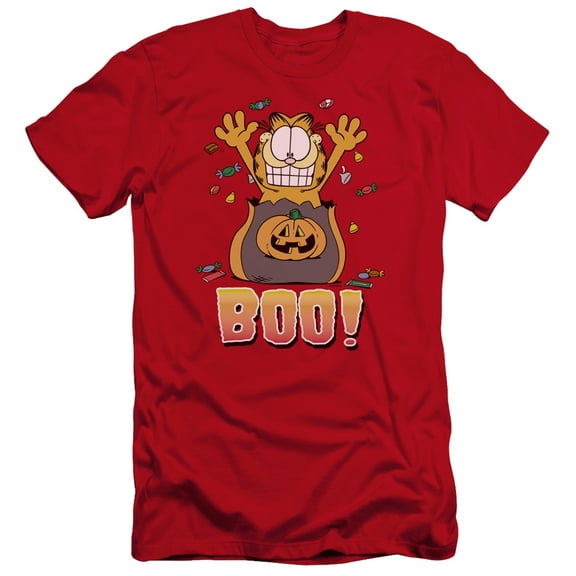 Garfield - Boo! - Premium Slim Fit Short Sleeve Shirt - Large