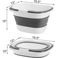 thumbnail image 2 of 2-Pack 16L/4.2 Gallon Collapsible Plastic Bucket, Foldable Mop Bucket with Handle, Portable Water Pail for House Cleaning & Car Washing, 2 of 7