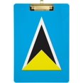 thumbnail image 2 of ZHANZZK Flag of Saint Lucia Clipboard Hardboard Wood Nursing Clip Board and Pull for Standard A4 Letter 13x9 inches, 2 of 5