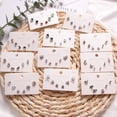 thumbnail image 1 of Pendientes de mujer con incrustaciones de diamantes y aguja de plata de verano, de todo tipo, pequeños, frescos, sencillos y bonitos, juego de tres pares, 1 of 5